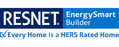 RESNET EnergySmart Builder logo. Every Home is a HERS Rated Home.